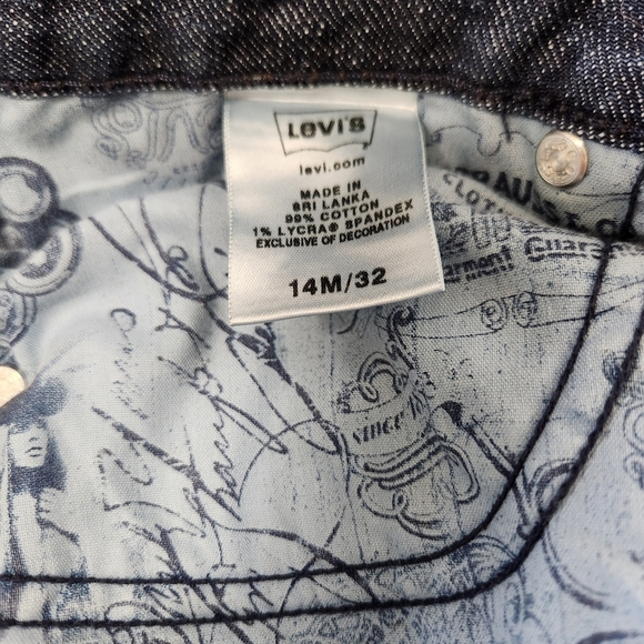 Levis Womens Dark Wash Mid Rise Boot Cut Jeans-Size 14/32 - Picture 8 of 9